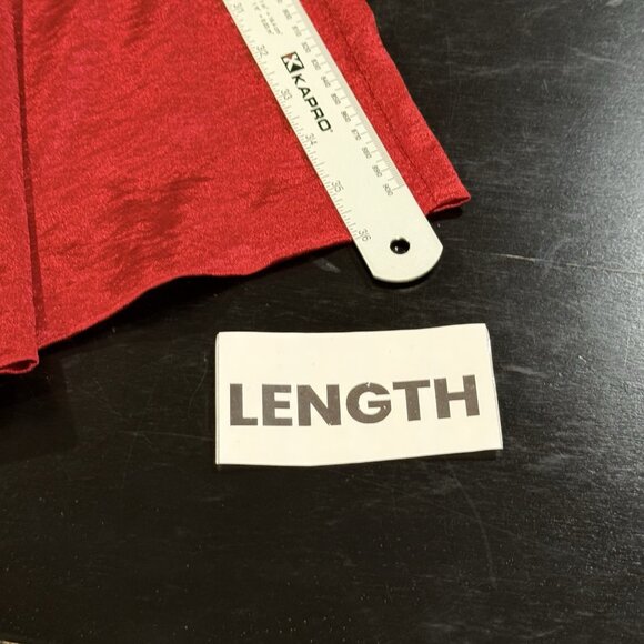 NWT Y2K Babydoll Red Satin Sleeveless Holiday Womens Dress Size 12 - Picture 13 of 13